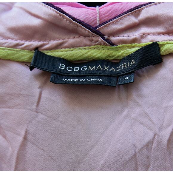 BCBGMAXAZRIA y2k Vintage Silk rainbow wrap dress size 4 S - Picture 7 of 8